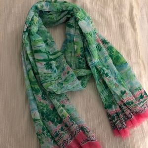 Lilly Pulitzer Honda Classic scarf sea salt blue